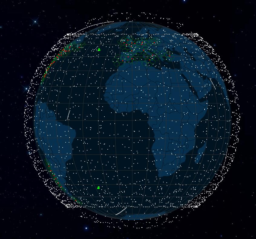 人造卫星实时位置图|Satellite Map