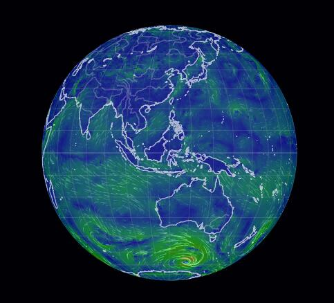 earth: 风/气象/海洋状况的全球地图