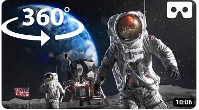 虚拟现实中的360°月球太空任务|Apollo11 VR|梯子